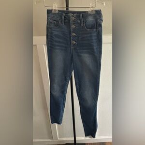 Old Navy Rockstar Super Skinny Jeans Extra High Rise Size 6 Button Fly
